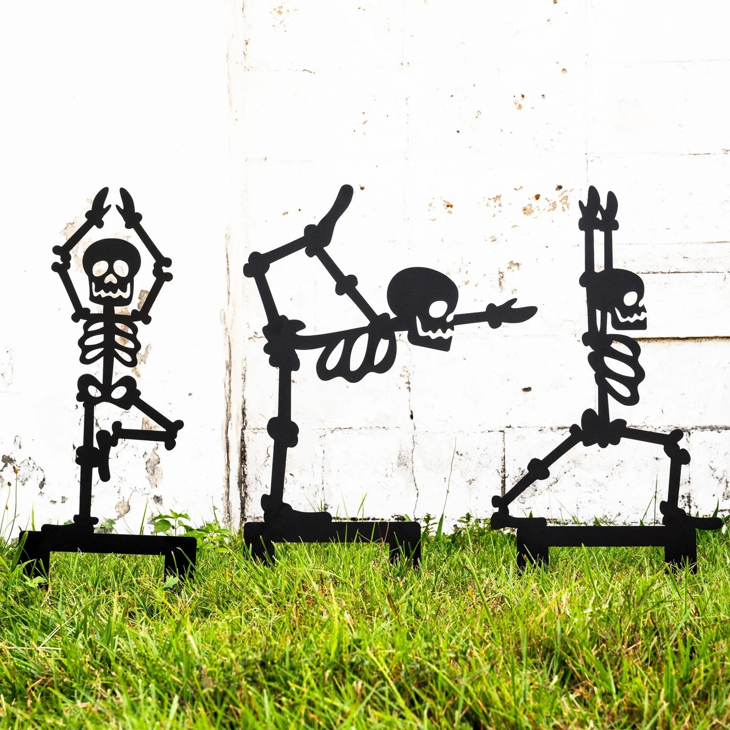 Outdoor Skeleton Halloween Decor, Halloween Outdoor Sign, Halloween Garden Signs, Metal Halloween Yard Stakes, Halloween Sign Skeleton Decor