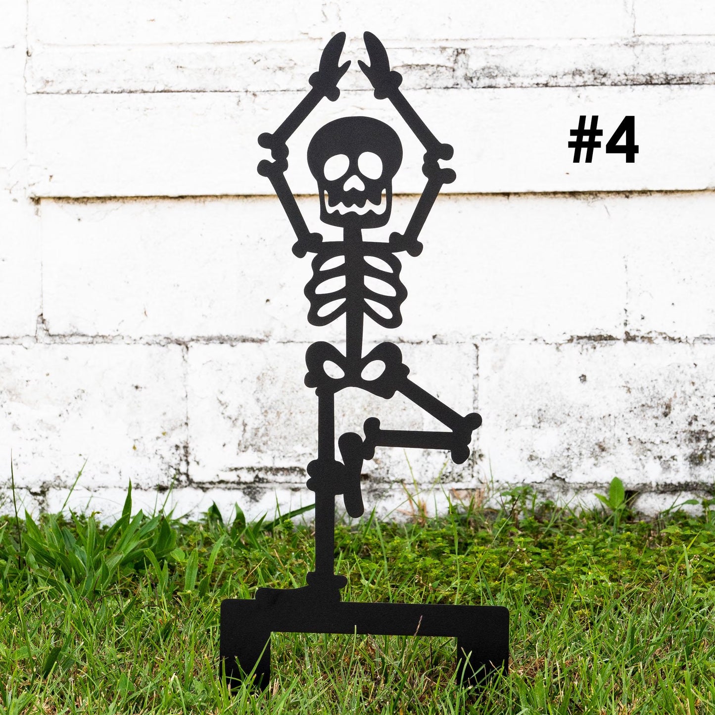 Outdoor Skeleton Halloween Decor, Halloween Outdoor Sign, Halloween Garden Signs, Metal Halloween Yard Stakes, Halloween Sign Skeleton Decor