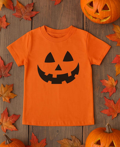 Jack O' Lantern Spooky Pumpkin Face Shirt - Boys, Girls & Toddler Halloween T-Shirt for Kids